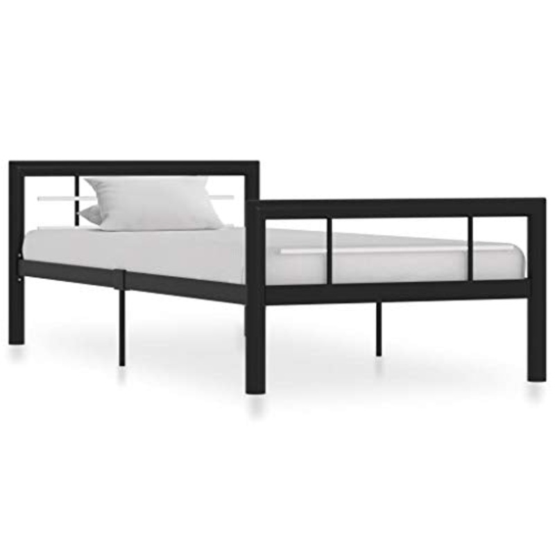 SKM Giroletto Nero e Bianco in Metallo 90×200 cm