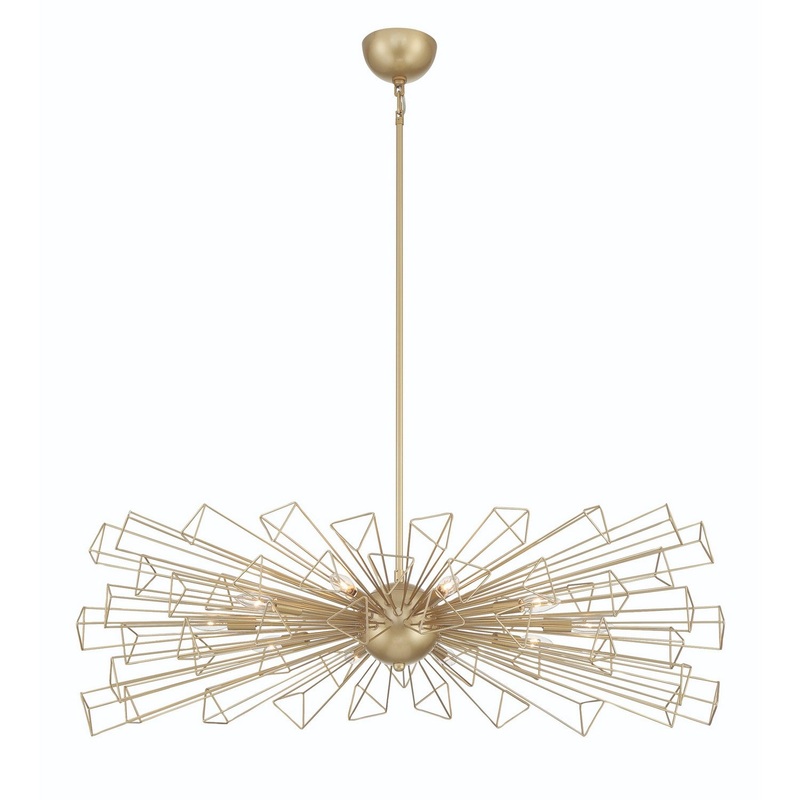 Ten Light Chandelier from the Dendelio Collection in Gold Finish by Eurofase