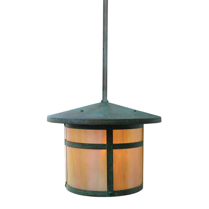 Arroyo BSH-11GW-VP Berkeley One Light Pendant Verdigris Patina