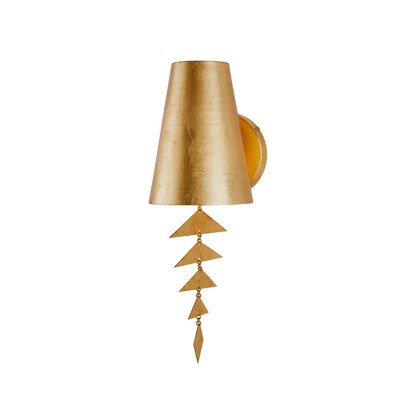 Arteriors DWI14 Ellie One Light Wall Sconce Gold Leaf