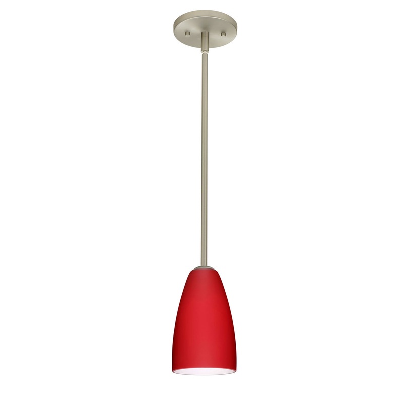 Besa 1TT-1511RM-SN Riva One Light Pendant Satin Nickel