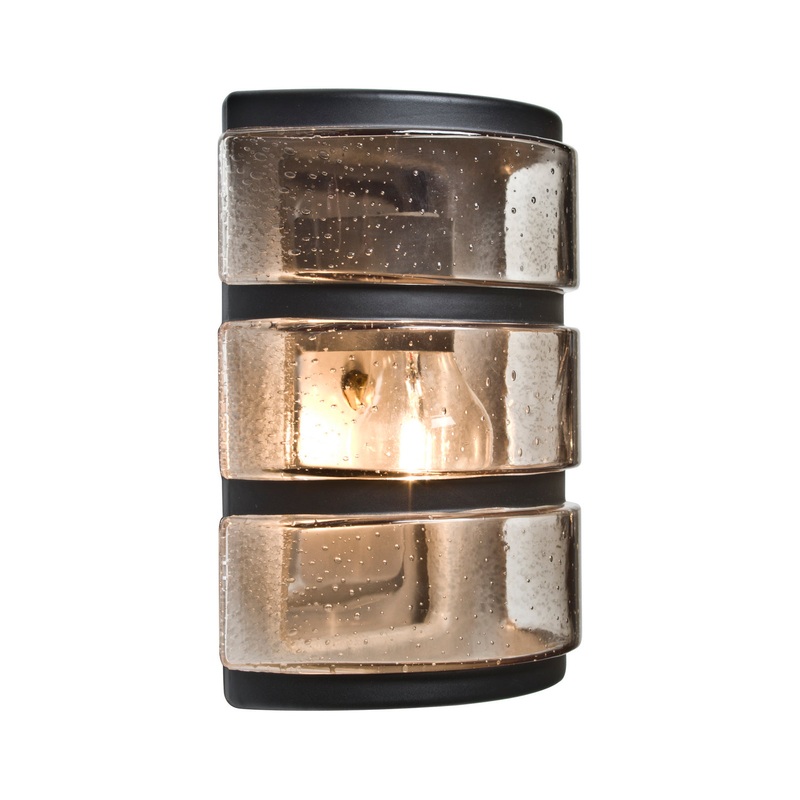 Besa AQUARBH-SM-BK Costaluz Aqua One Light Outdoor Wall Sconce Black