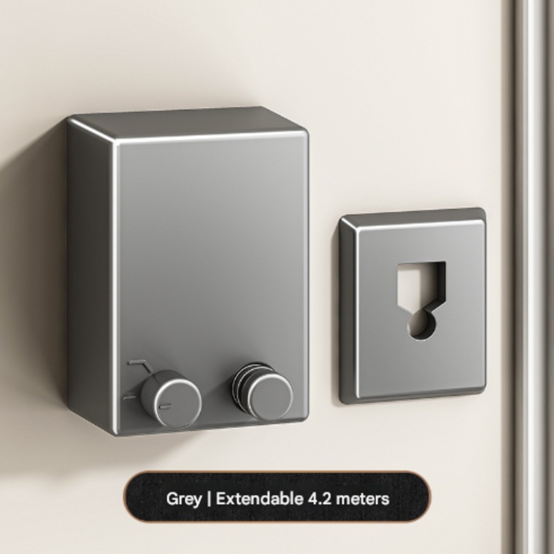 Grey Retractable Stainless Steel Clothesline – 4.2m Indoor and Outdoor Drying Solution