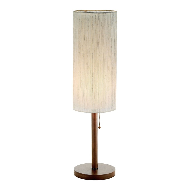 Hamptons Table Lamp Walnut Eucalyptus Wood