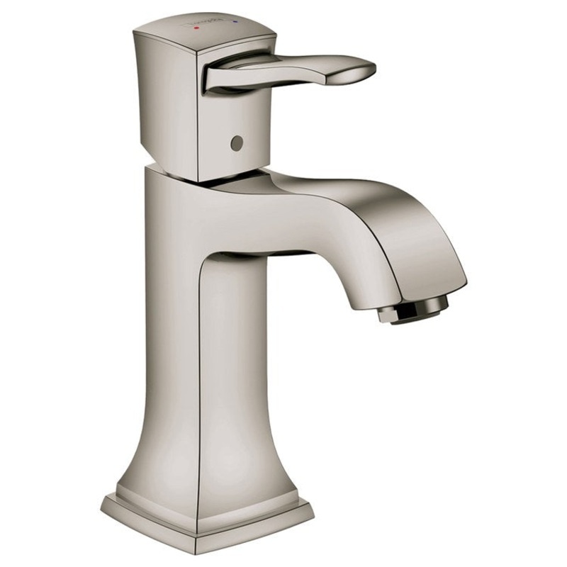 Lavatory Faucet Metropol Classic 110 Deck Mount 1 Lever ADA Polished Nickel 1.2 Gallons per Minute Fixed