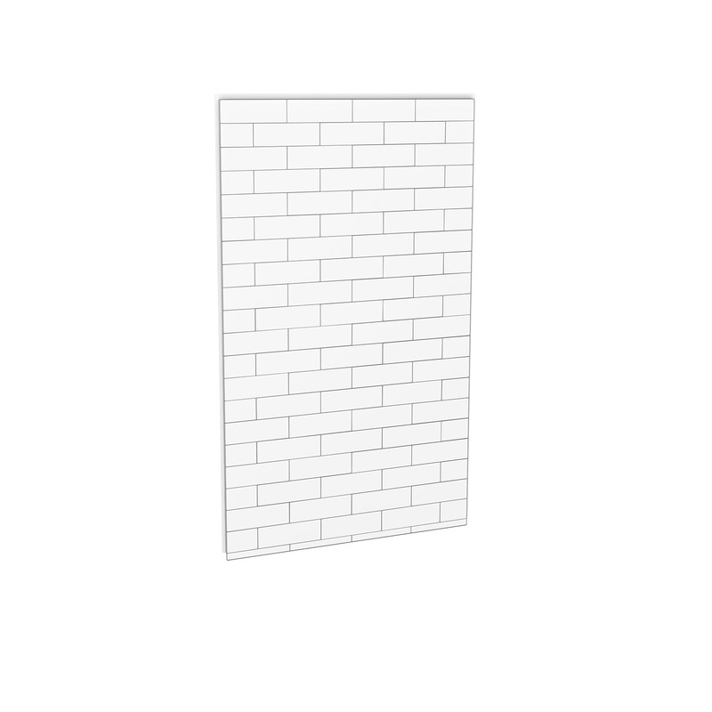 MAAX 103421-301-526 Utile 48 in. Composite Direct-to-Stud Back Wall in Metro Tux