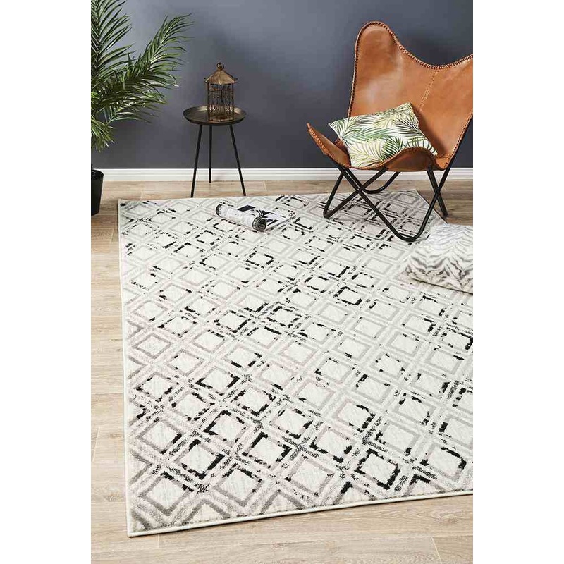 Metro 607 Black White by Rug Culture – 230X160CM – RECTANGLE