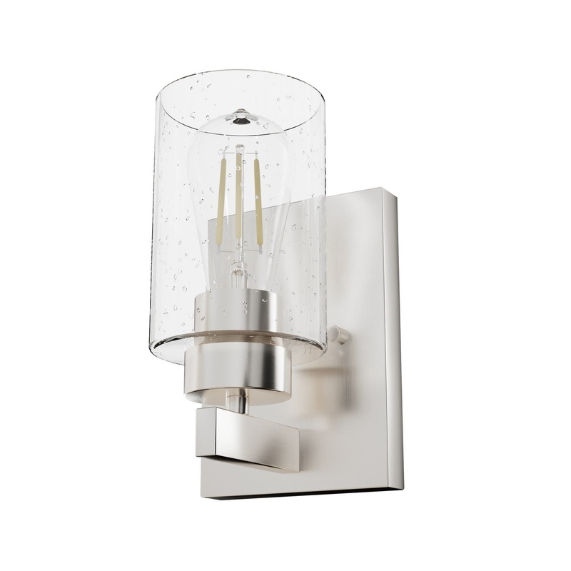 One Light Wall Sconce from the Hartland Collection in Brushed Nickel Finish by Hunter