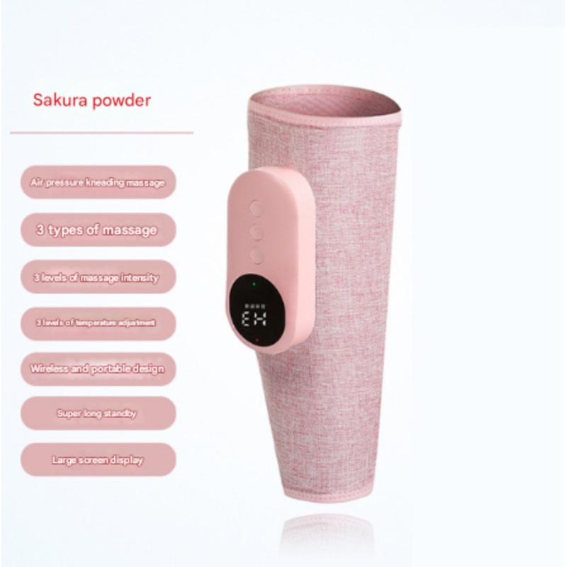 One-piece Pink Portable Leg Air Pressure Massager with Constant Heat – Slimming and Relaxation