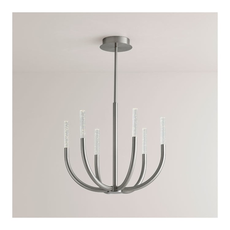 Presto! Six-Light LED Chandelier – Satin Nickel