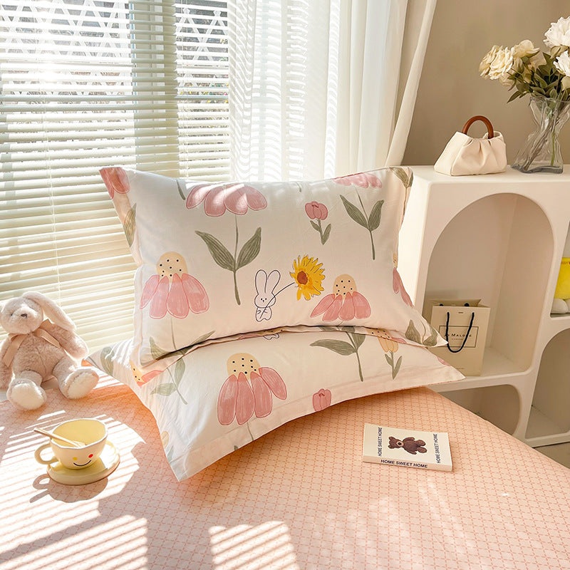 Rabbit 100% Cotton Pillowcase Set (Pack of 2) – Breathable Standard Size 48x74cm Pure Cotton Pillow Covers