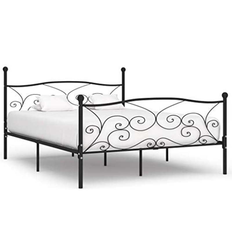 SKM Giroletto con Doghe Nero in Metallo 200×200 cm (25kg)