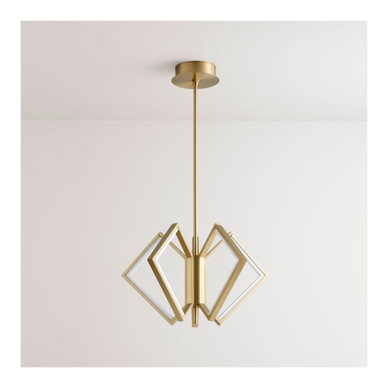 Acadia Five-Light 30″ LED Chandelier – Satin Nickel