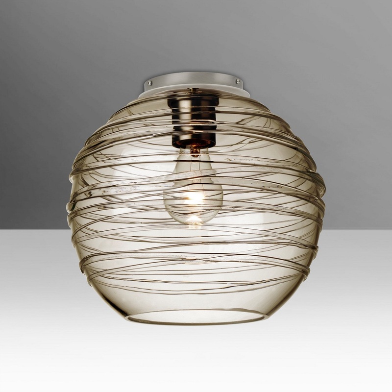 Besa 462702C-EDIL-SN Besa Wave 10 Ceiling LED Ceiling Mount Satin Nickel