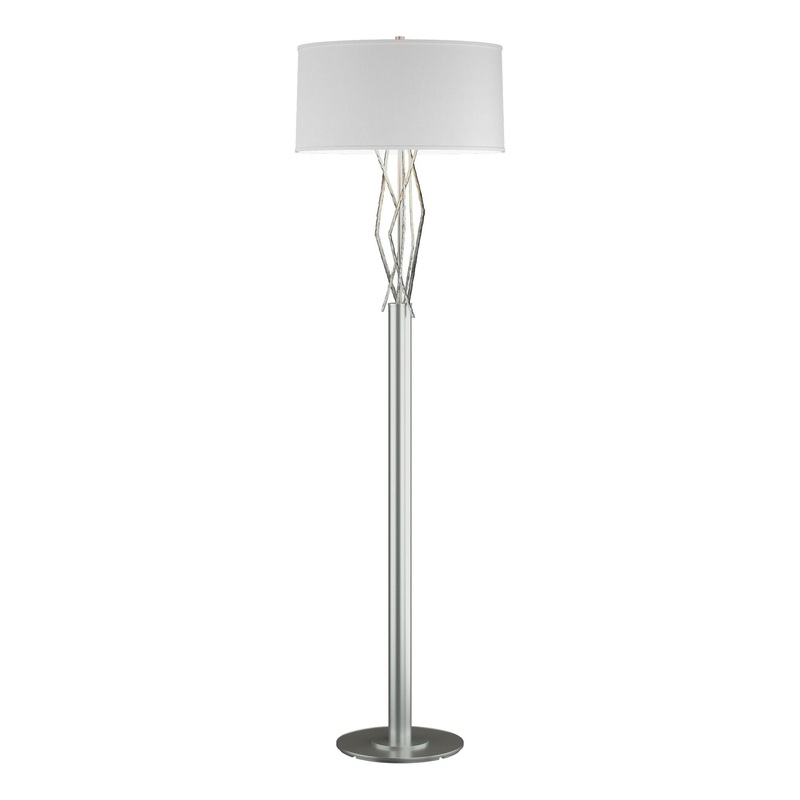 Brindille Floor Lamp Vintage Platinum Natural Anna Shade (SF)