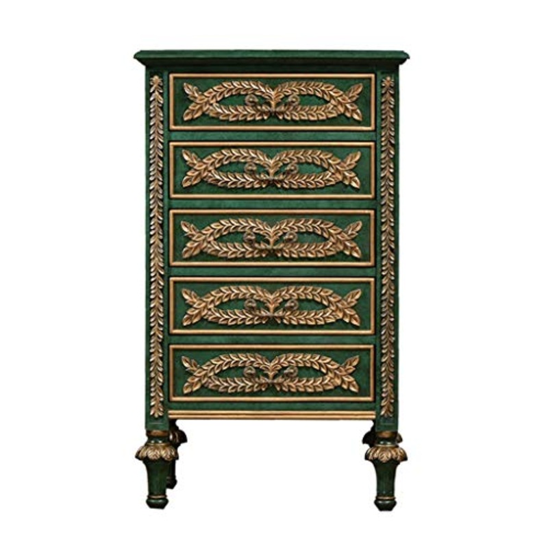 Cassettiere Cassettiera In Legno Massello In Legno Massello Cassettiera Camera Da Letto Cabinet Di Stoccaggio Luce Lusso Verde Retr Cassettiera Cassettiera Semplice Armadietto Soggiorno Decorazione A