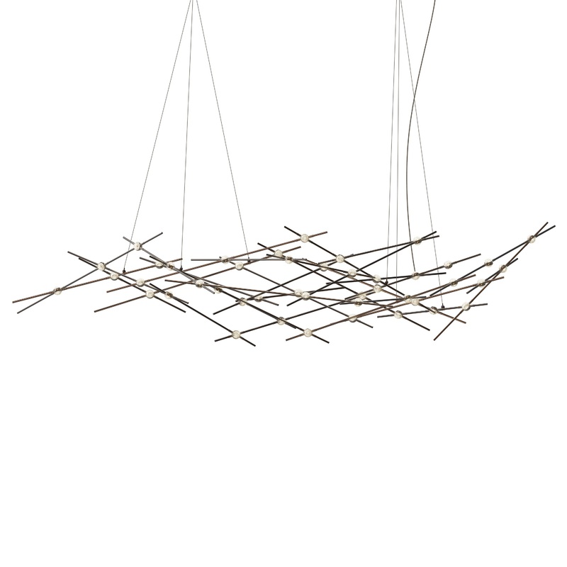 Constellation Ursa Major Espresso Black with Clear Faceted Acrylic 3000K 20′ Adjustable Cord/Cable