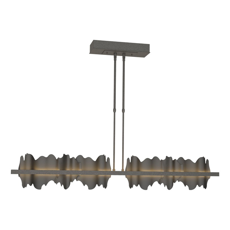 Hildene Large LED Pendant Natural Iron Black