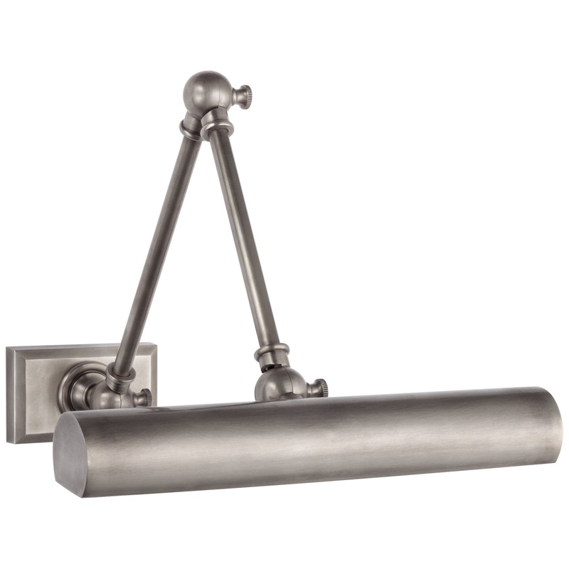 LED Library Light from the Cabinet Maker Collection in Antique Nickel Finish by Visual Comfort Signature