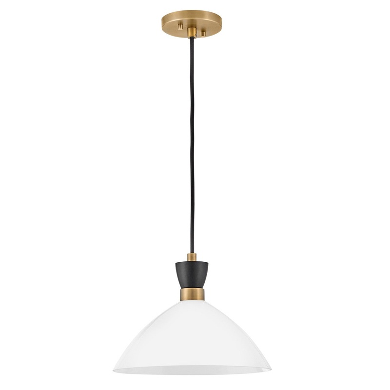LED Pendant from the Simon Collection in Black Finish by Lark