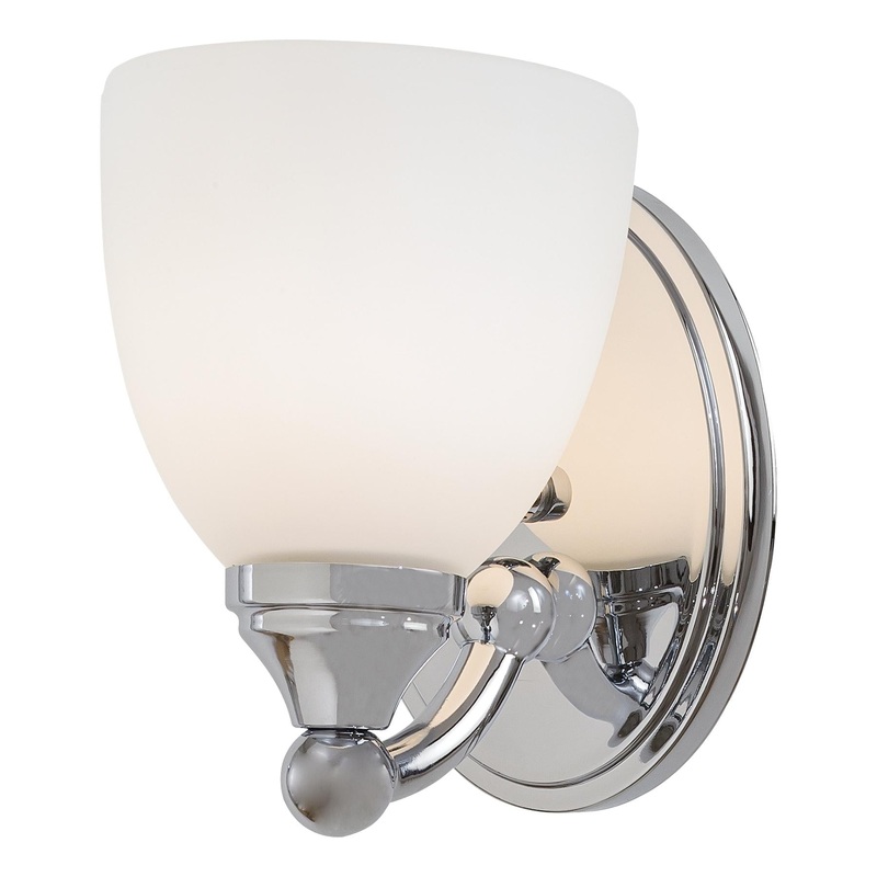 One Light Bath from the Taylor Bath Collection in Chrome Finish by Minka-Lavery