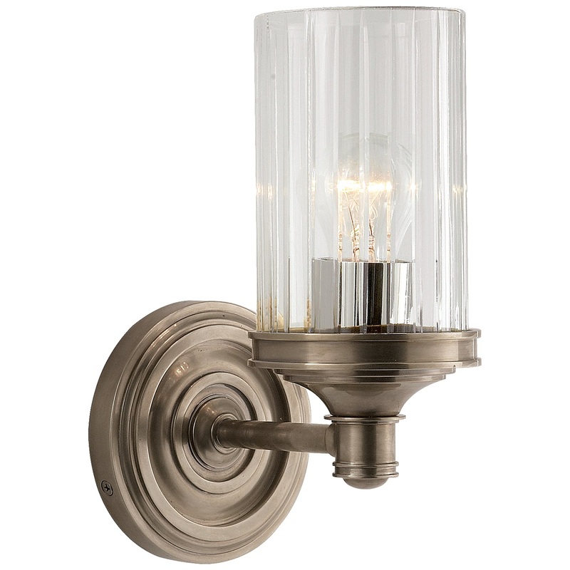 One Light Wall Sconce from the Ava Collection in Antique Nickel Finish by Visual Comfort Signature