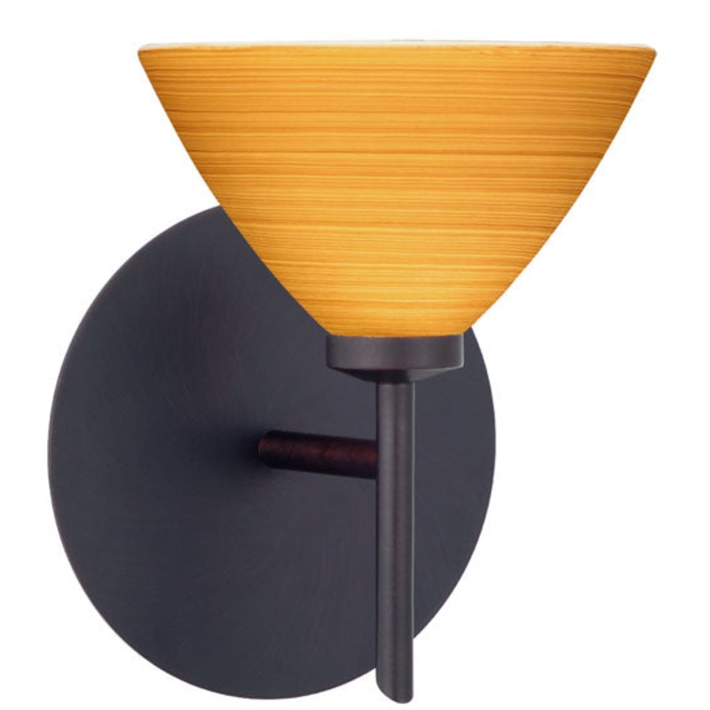 One Light Wall Sconce from the Domi Collection in Bronze Finish by Besa
