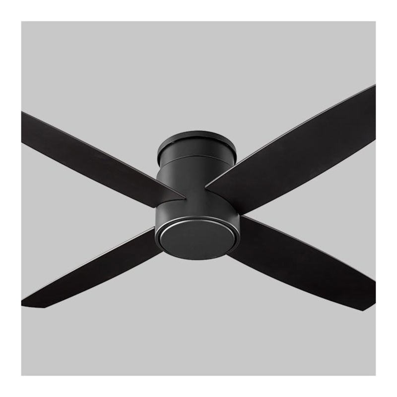 Oslo 52″ Four-Blade Hugger Ceiling Fan – Noir