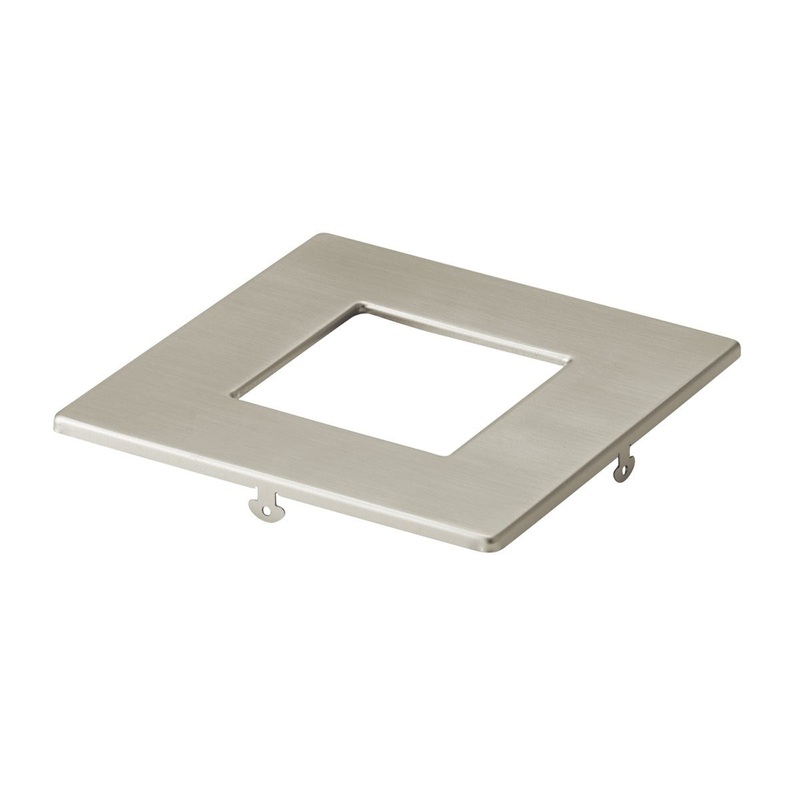 4in Square Slim Downlight Trim from the Direct To Ceiling Unv Accessor Collection in Brushed Nickel Finish by Kichler