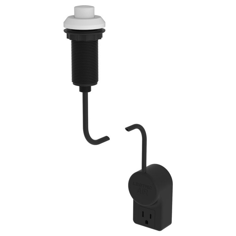 Air Activation Switch Jeter Disposer with Power Adapter Matte White Brass