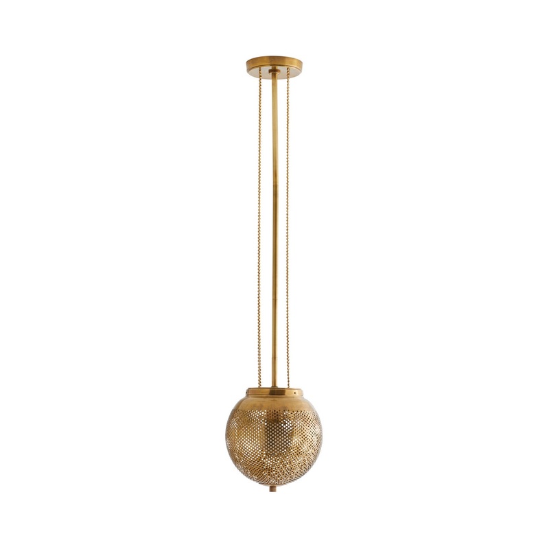 Arteriors DJ42003 Tapio One Light Pendant Vintage Brass