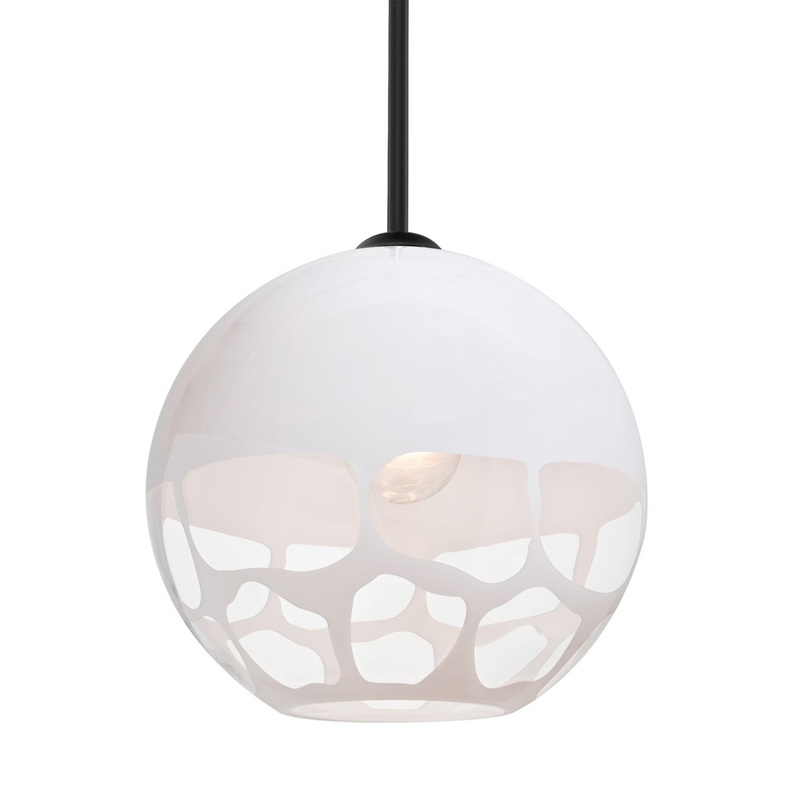 Besa 1TT-ROCKYWH-BK Besa Rocky Stem Pendant One Light Pendant Black