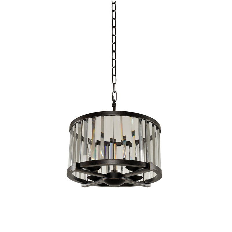 Four Light Convertible Pendant – Semi Flush Mount from the Essex Collection in Sienna Bronze Finish by Kalco
