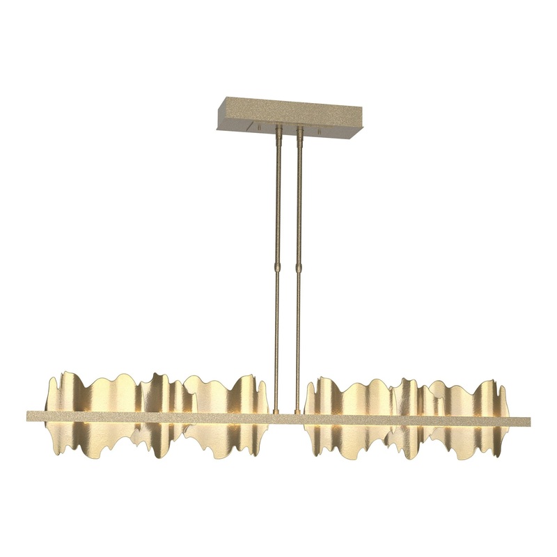 Hildene Large LED Pendant Soft Gold Modern Brass