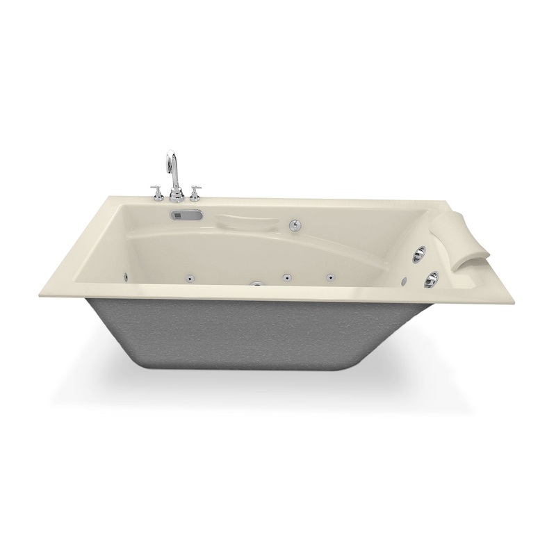 MAAX 101269-L-000-004 Optik 6636 Acrylic Alcove Left-Hand Drain Bathtub in Bone