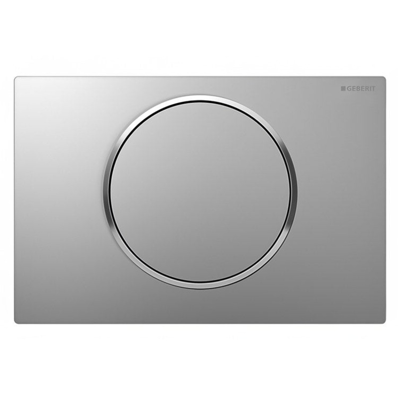 Actuator Plate Sigma10 Single Flush Matte Chrome with Polished Chrome Accent Built in Stop-and-Go Flush Plastic for Sigma Concealed Tanks 2×6 and 2×4 Installations