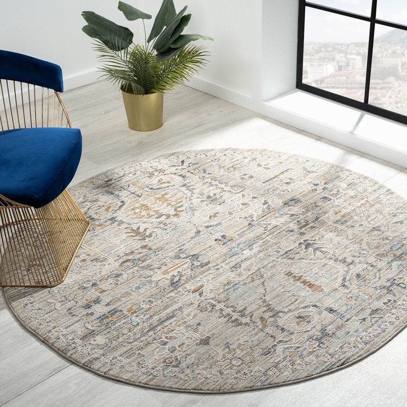 Aubre Contemporary Area Rug – Taupe – 80×150