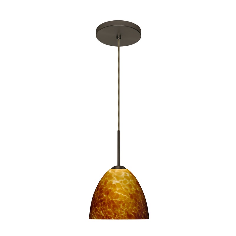 Besa 1BT-757218-HAL-BR Sasha One Light Pendant Bronze