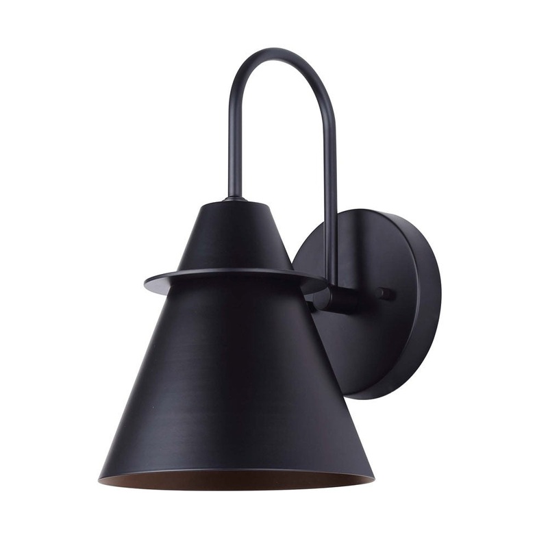 Canarm IOL596BK Marloe One Light Outdoor Lantern Matte Black