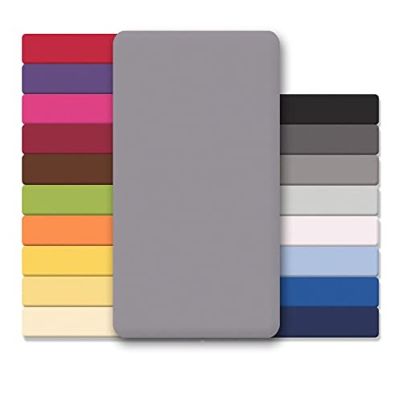 CelinaTex Lucina Lenzuolo Elasticizzato Cotone 200×200-200×220 cm Grigio Scuro