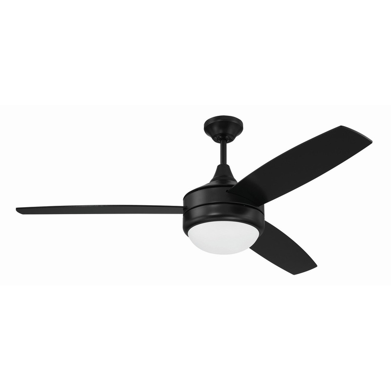 Craftmade PHZ52FB3 Phaze II 3-Blade 52″Ceiling Fan Flat Black