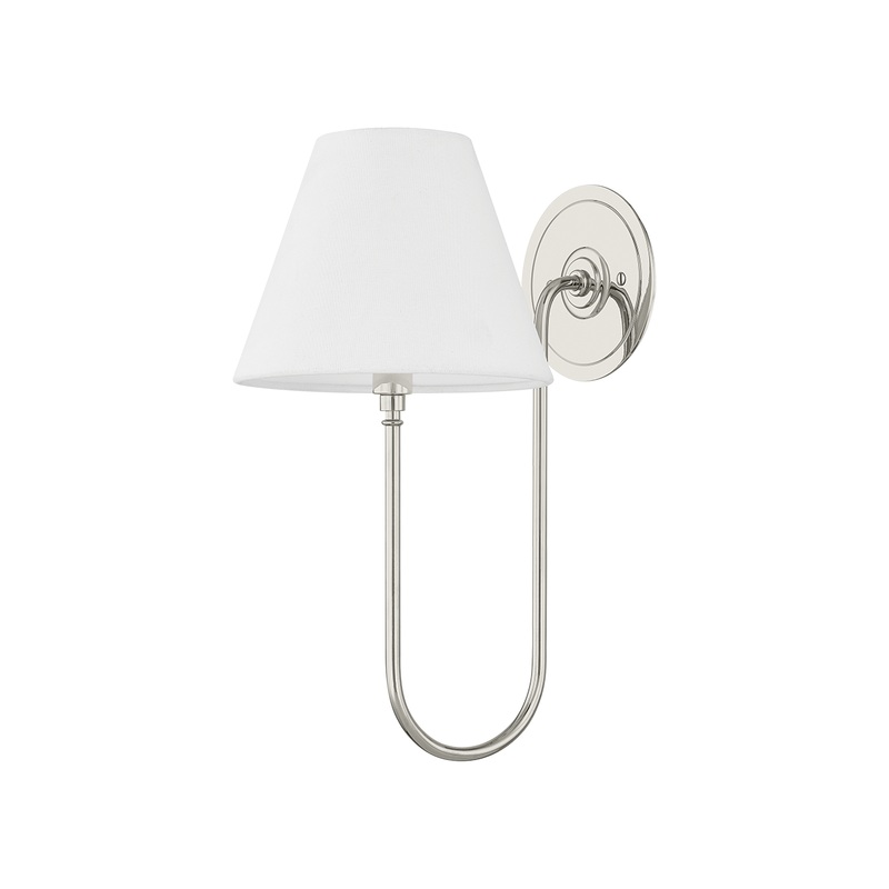 Hawthorne 1-Light Wall Sconce Polished Nickel