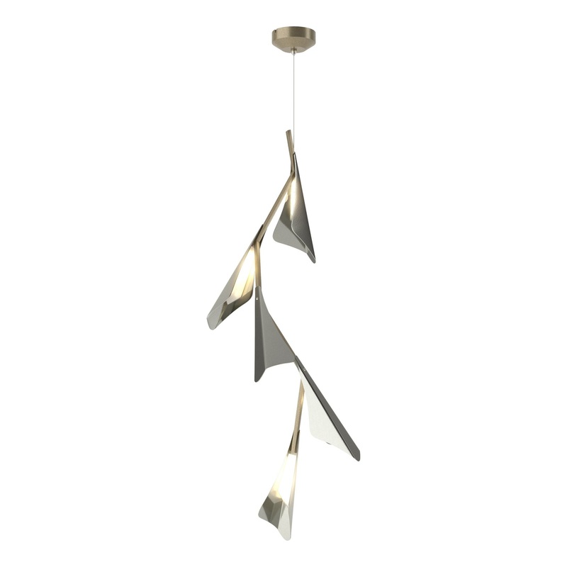 Plume 5-Light LED Pendant Soft Gold Sterling