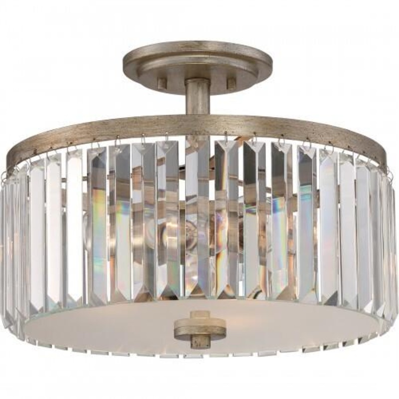 Quoizel MIR1715VG Mirage Semi-flush 15″  vintage gold 3lts Semi-Flush Mount