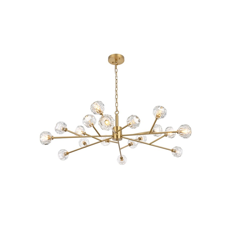 18 Light Pendant from the Graham Collection in Gold And Clear Finish by Elegant Lighting