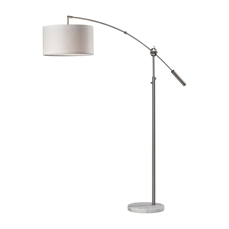 Adler Arc Lamp Brushed Steel