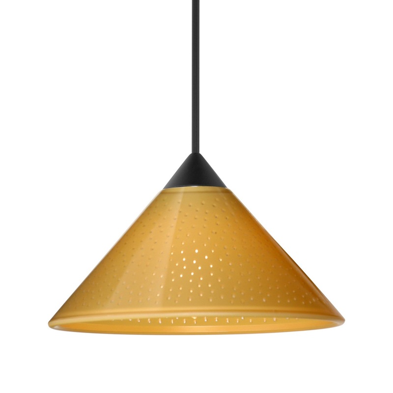 Besa 1XT-282490-BK Besa Kona Pendant One Light Pendant Black