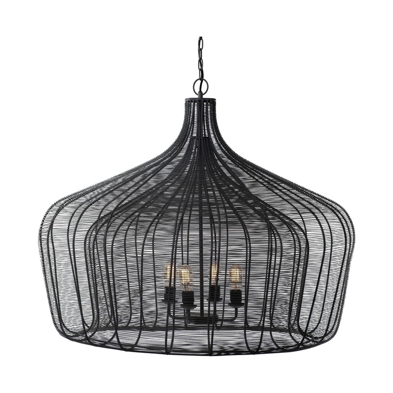Camila Chandelier Black Metal