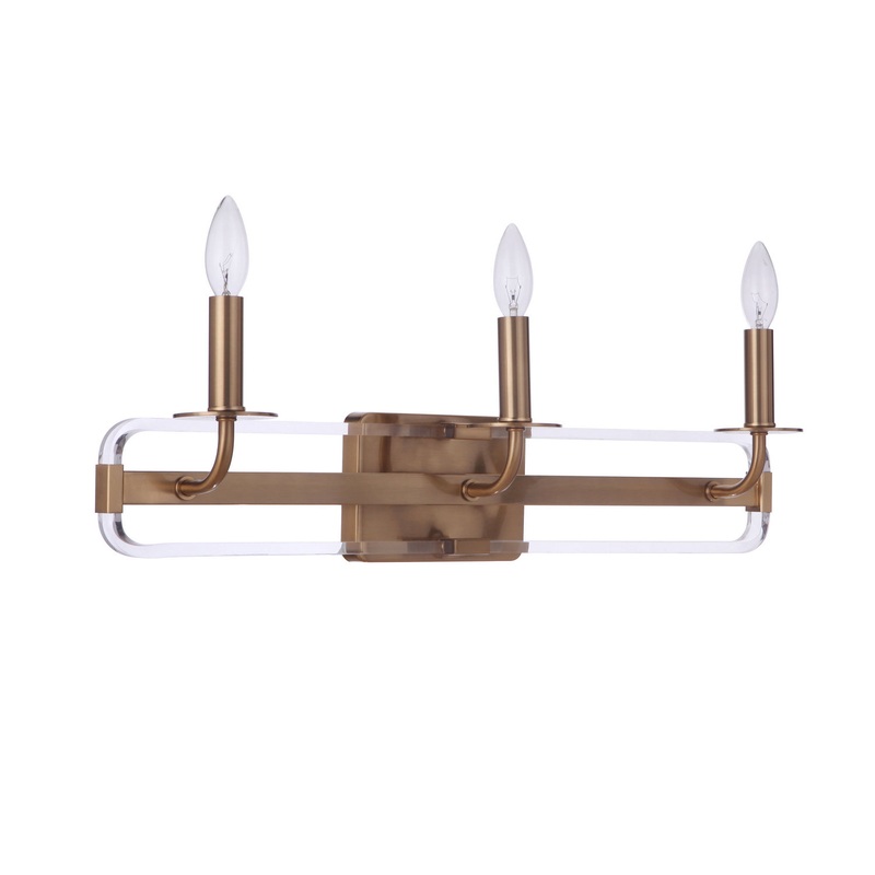 Craftmade 57703-SB Graclyn Three Light Vanity Satin Brass