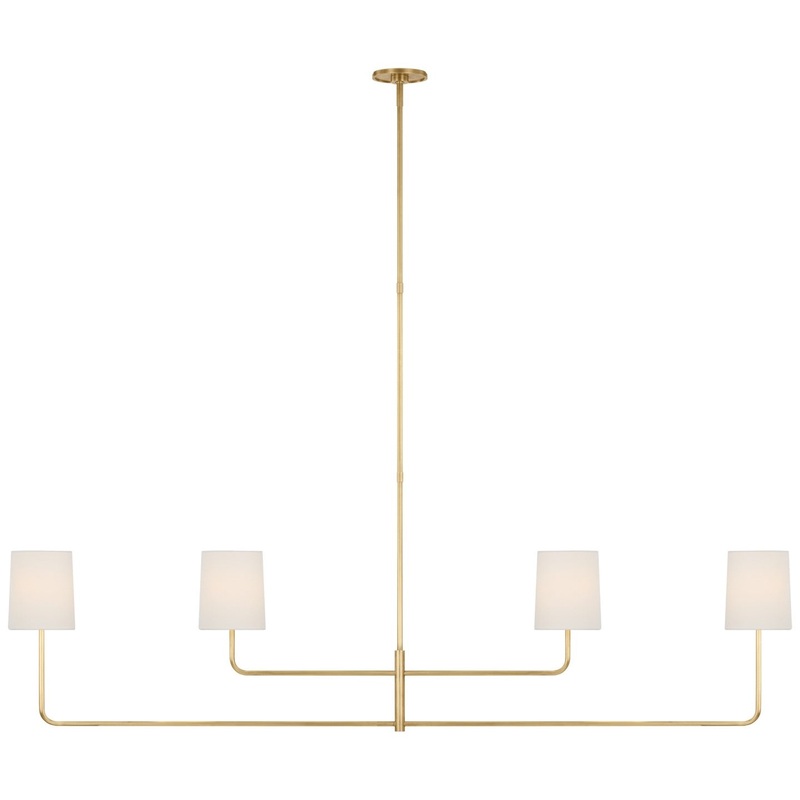 LED Chandelier from the Go Lightly Collection in Soft Brass Finish by Visual Comfort Signature